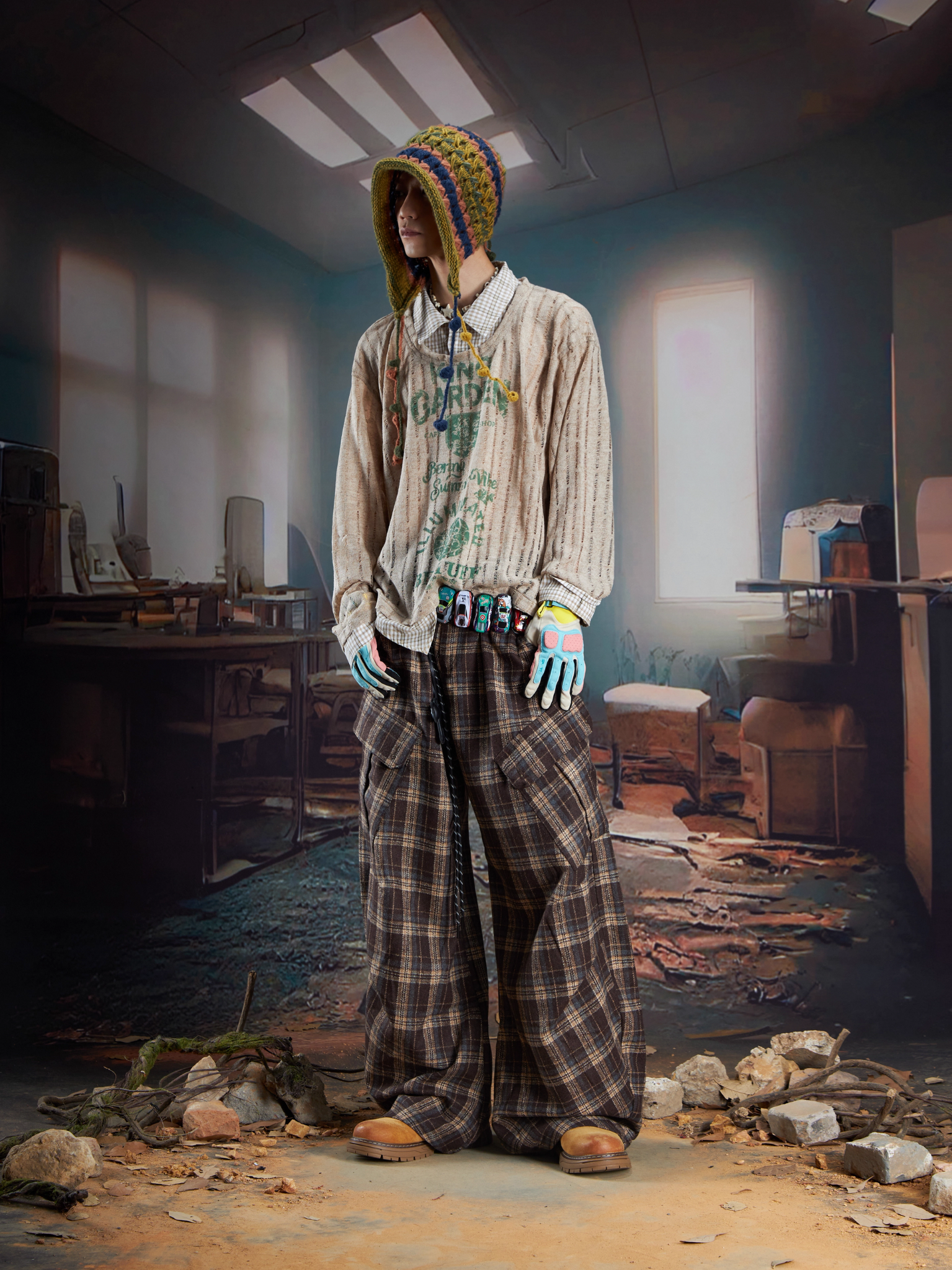 Plaid Cargo Pants