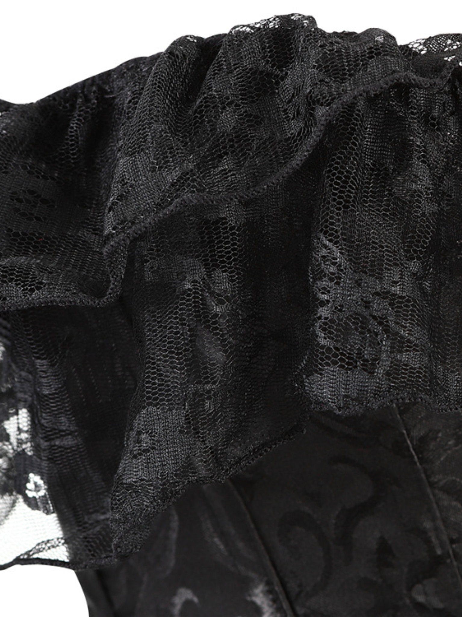Lace Corset Tuck Waist