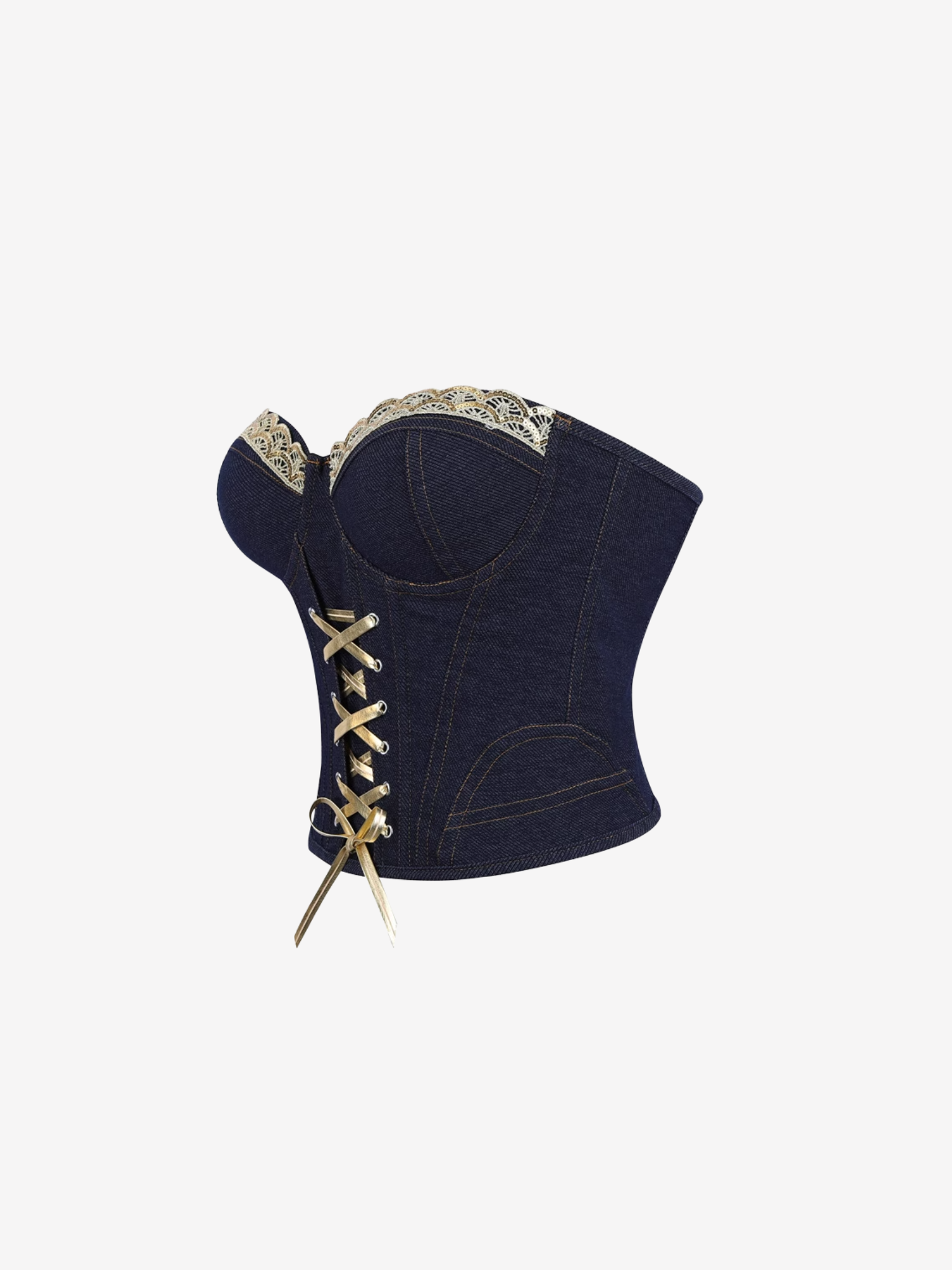 Retro Denim Corset