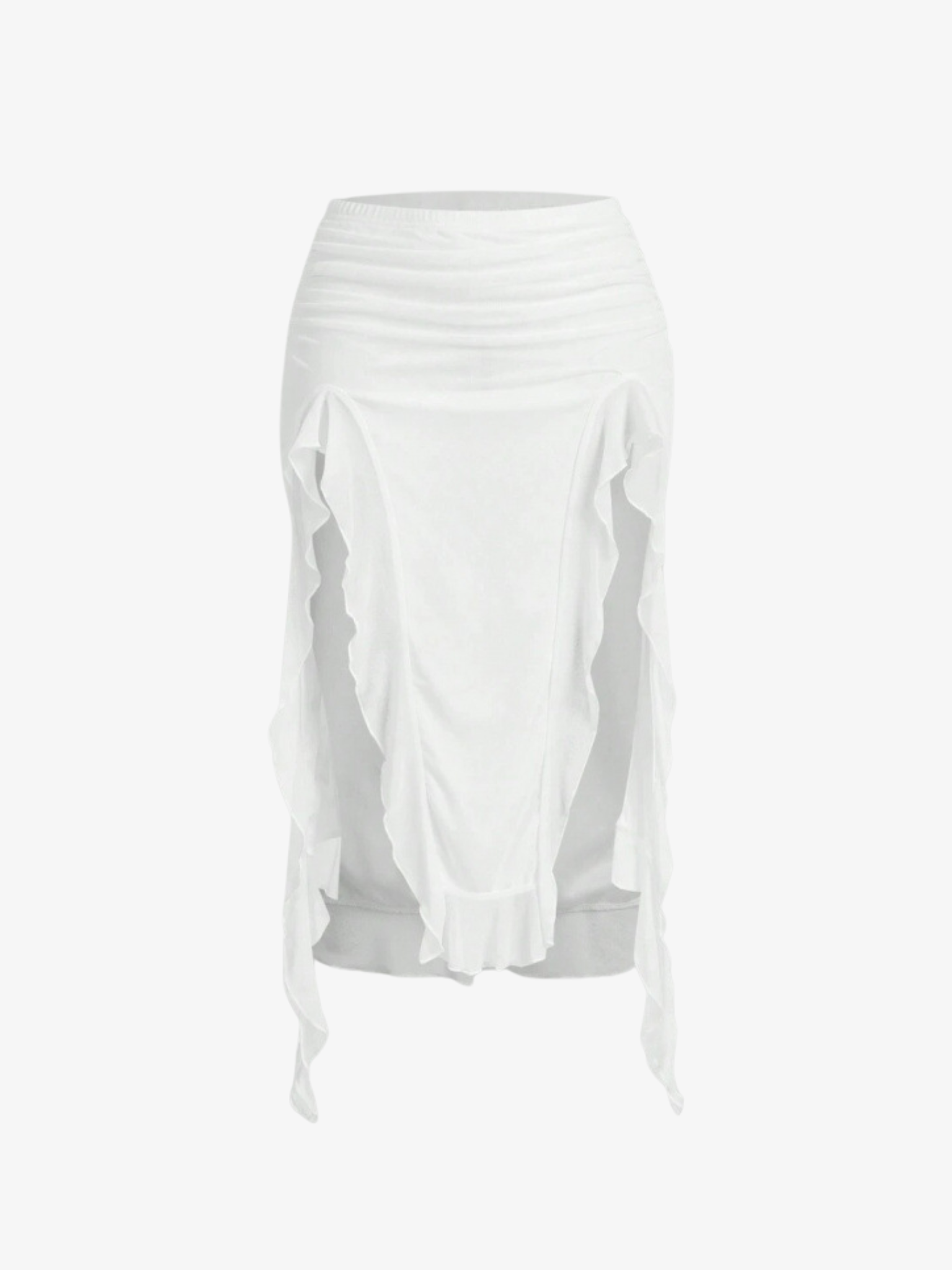 Ruffled Asymmetric Skirt