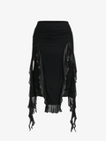 Ruffled Asymmetric Skirt