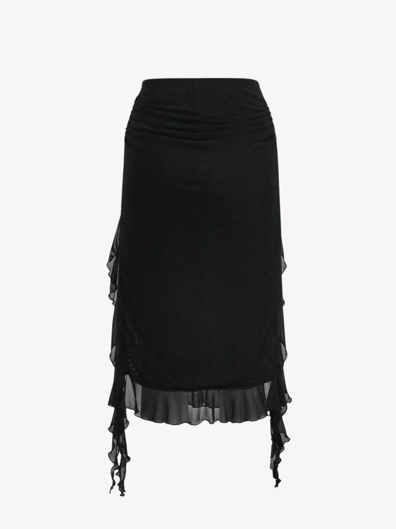 Ruffled Asymmetric Skirt
