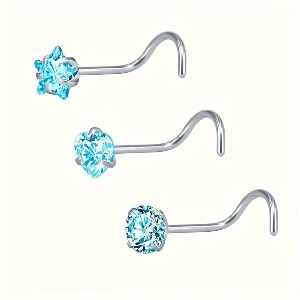 Zirconia Nose Stud Set