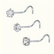 Set de piercings de nez en zircone