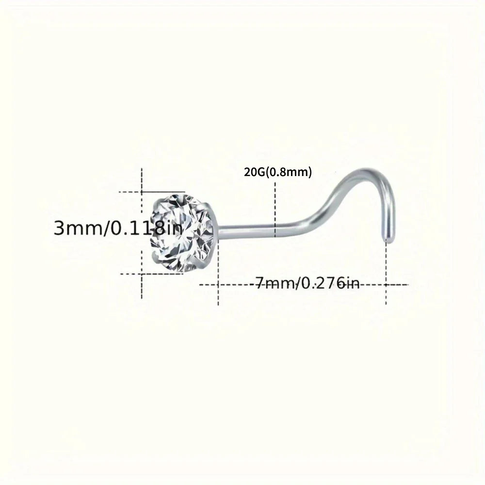 Zirconia Nose Stud Set