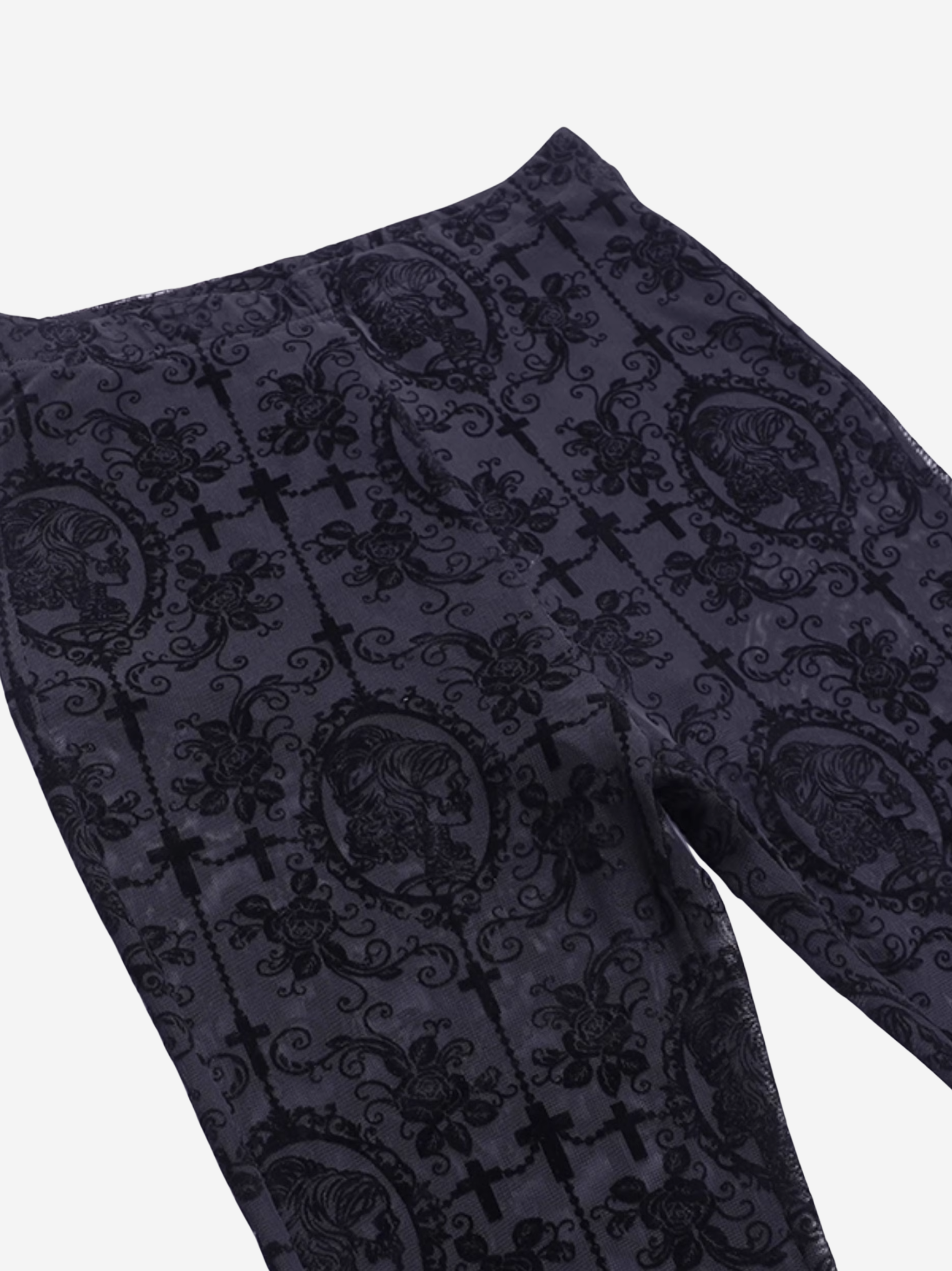 Sheer Lace Flared Pant