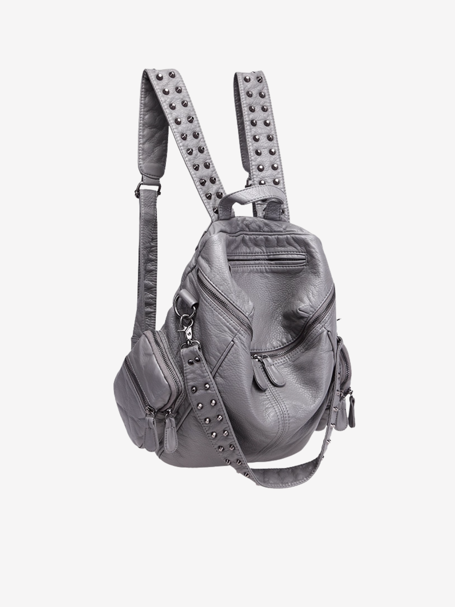 Studded Leather Backpack