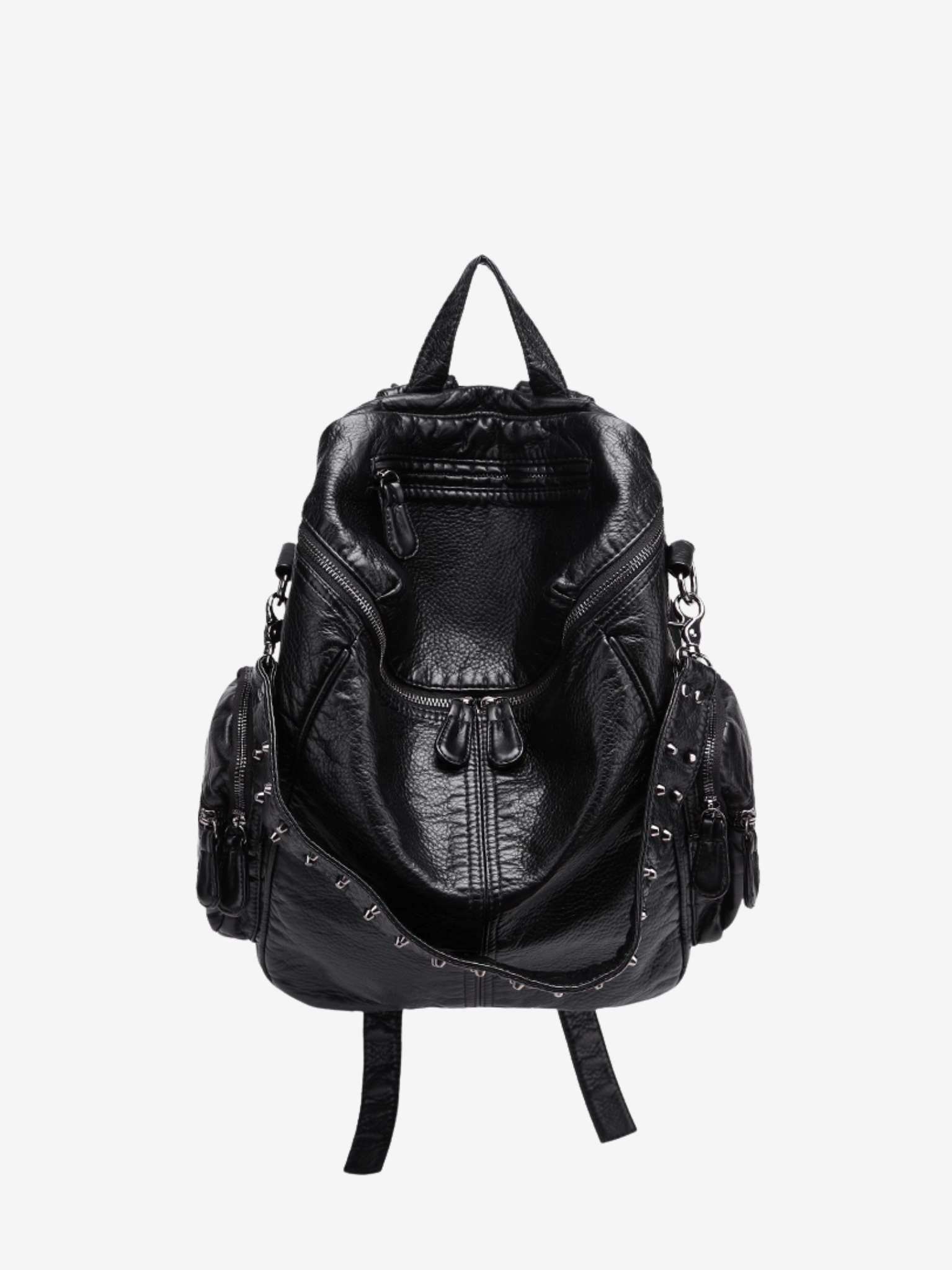 Studded Leather Backpack