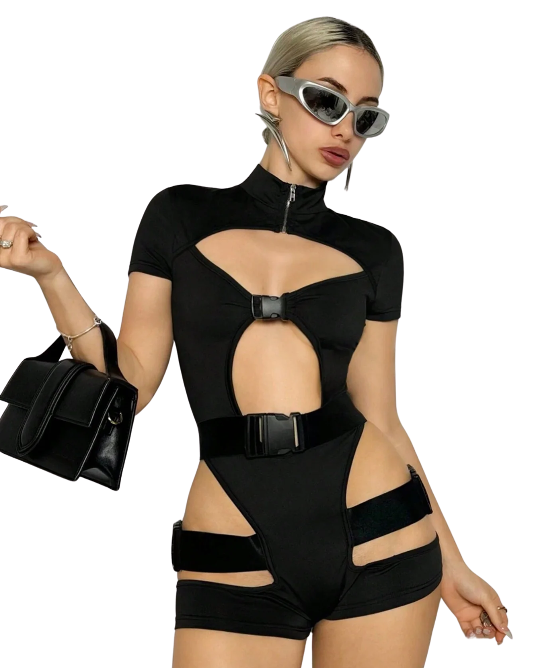 Strapped Cut-Out Bodysuit