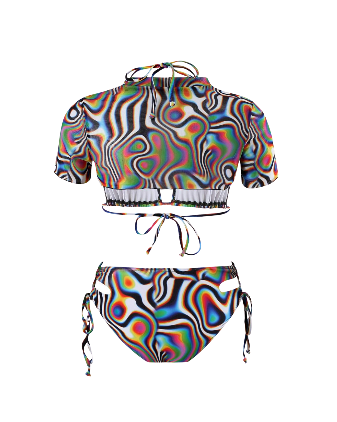 Rainbow Illusion Swimsuit Set