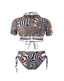 Rainbow Illusion Swimsuit Set