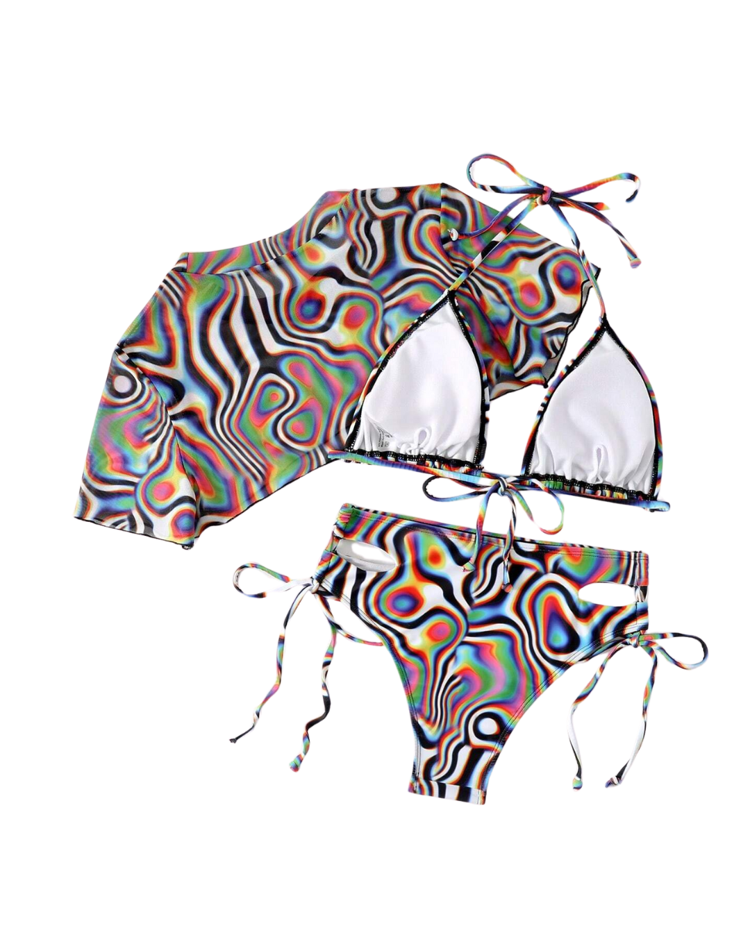 Rainbow Illusion Swimsuit Set