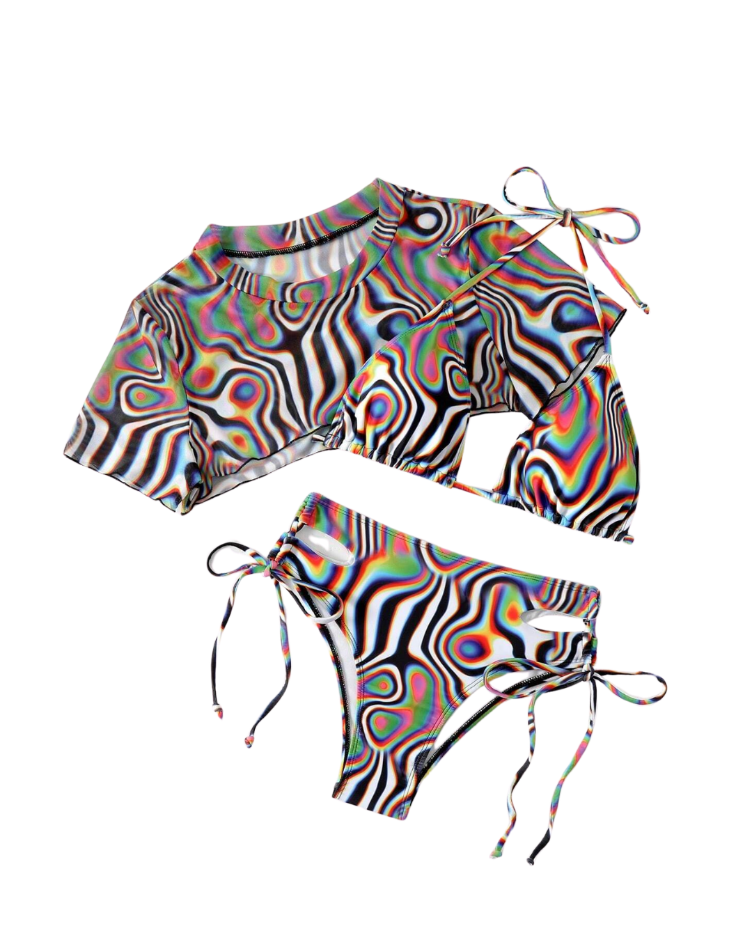 Rainbow Illusion Swimsuit Set