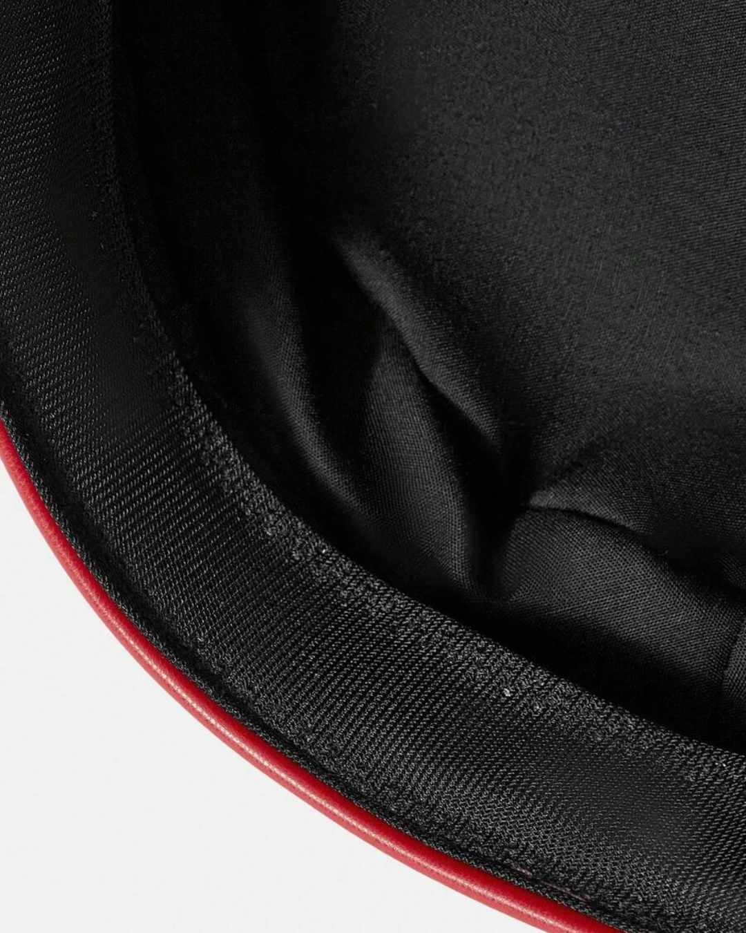 Red Leather-Effect Hat
