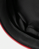 Red Leather-Effect Hat