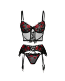 Red Rose Lingerie Set