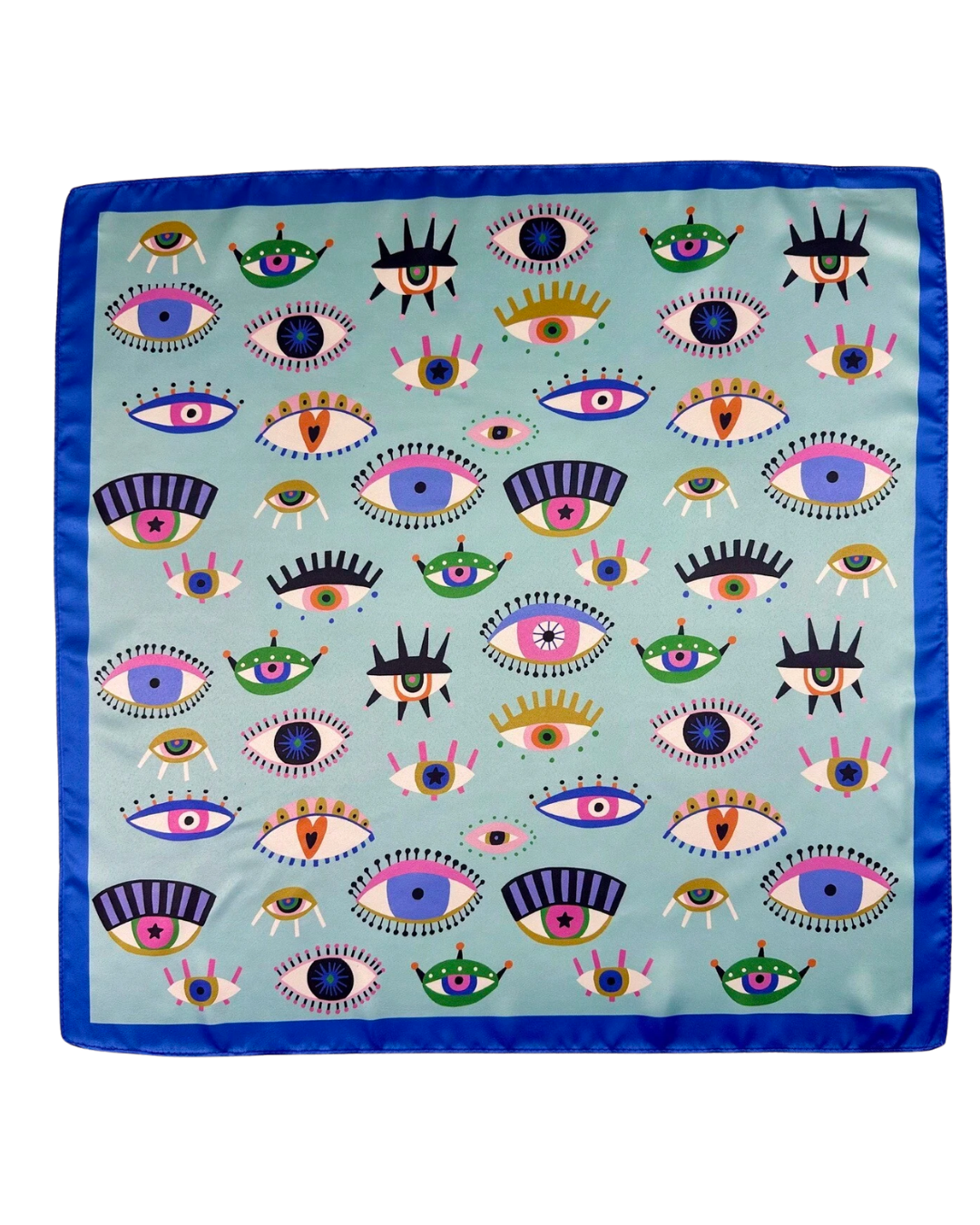 Eye Print Satin Scarf