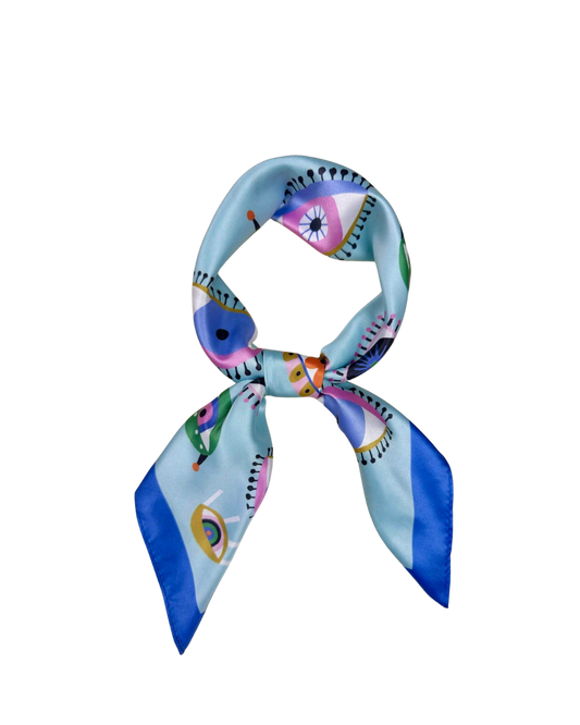 Eye Print Satin Scarf