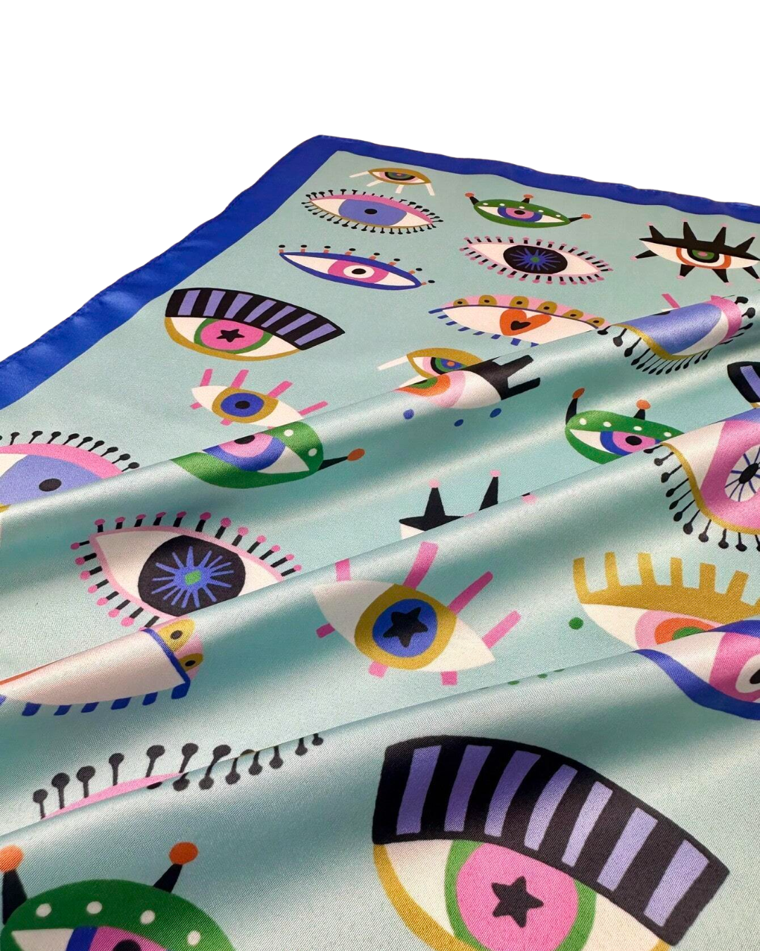 Eye Print Satin Scarf