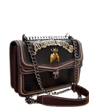 Bee Black Metal Chained Handbag