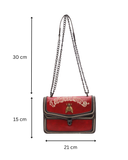 Bee Black Metal Chained Handbag