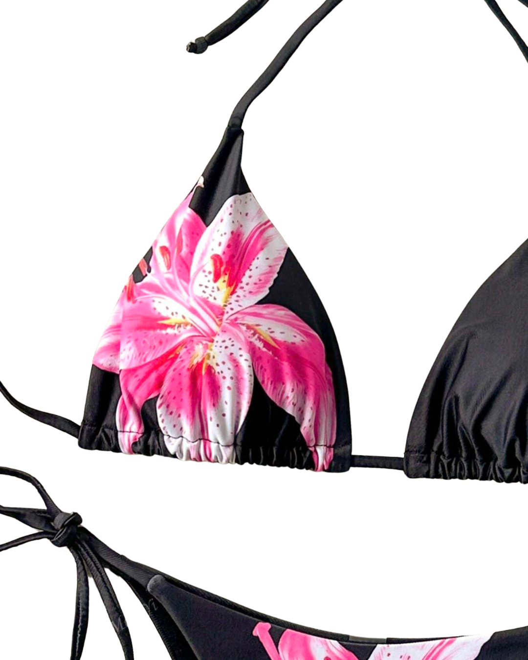Floral Print Triangle Bikini Set