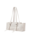 White Perforated Handbag