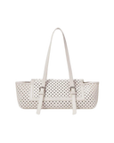 White Perforated Handbag