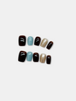 Faux ongles nude brillants