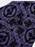 Purple Floral Mesh Dress