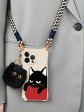 Fluffy Keychain Cat iPhone Case