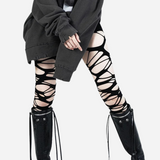 Shredded Strappy Leggings