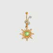 Gold Sun Belly Button Ring