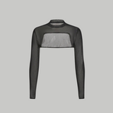 Ring Details Mesh Bolero