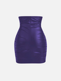 Leather-effect Tight Skirt.