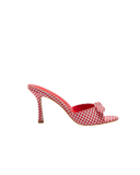 Gingham Bow Heeled Mules