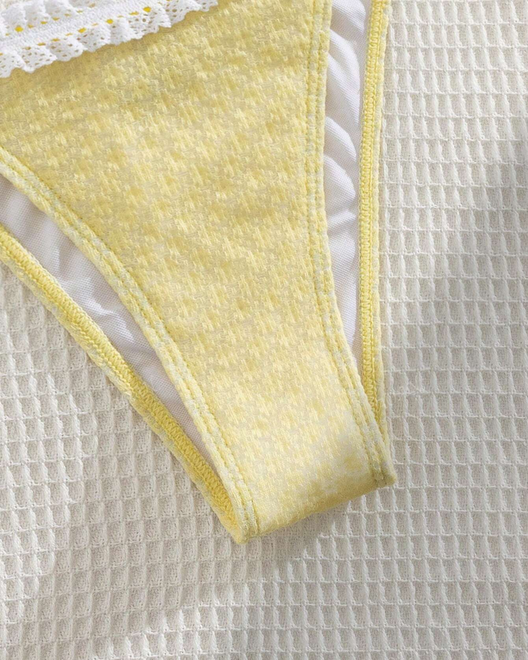 Pastel Lace Trim Bikini