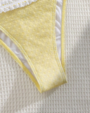 Pastel Lace Trim Bikini