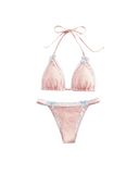 Pastel Lace Trim Bikini