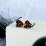 Ghost Hand Heart Earrings