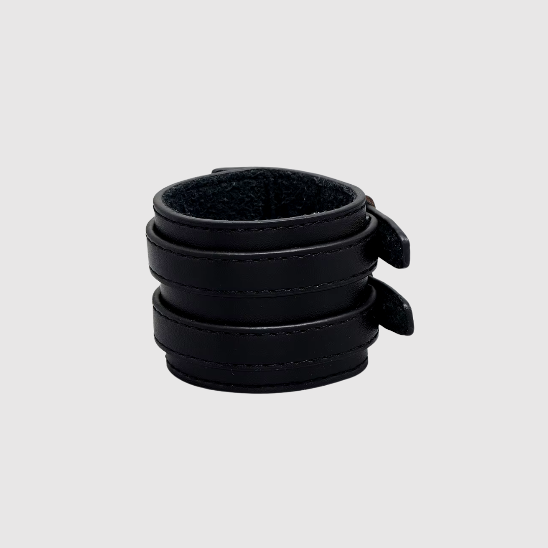 Double Buckle Leather Bracelet