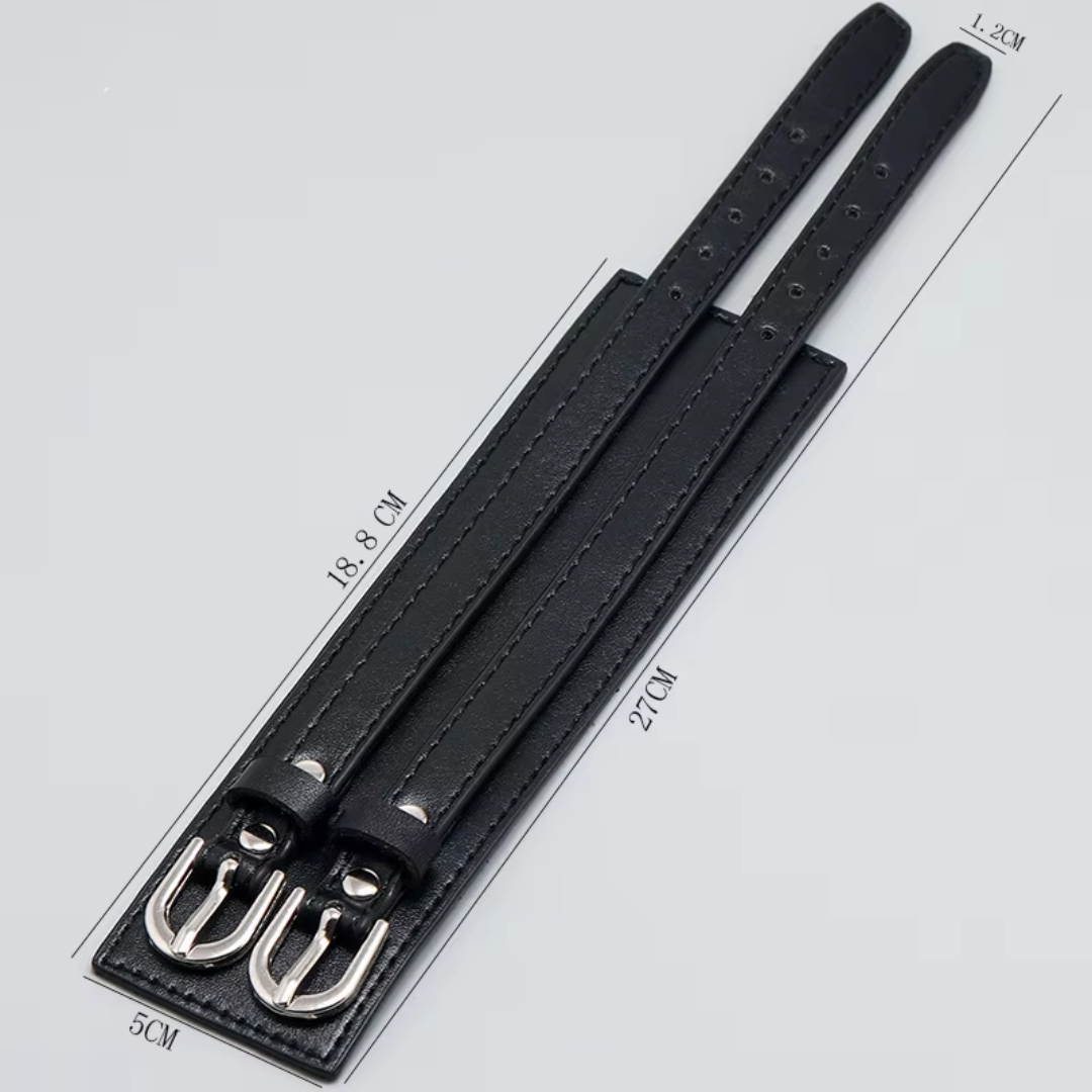 Double Buckle Leather Bracelet