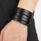 Double Buckle Leather Bracelet