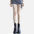 Sheer Letter Print Tights