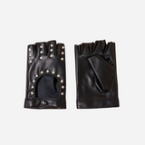 Fingerless Faux Leather Gloves