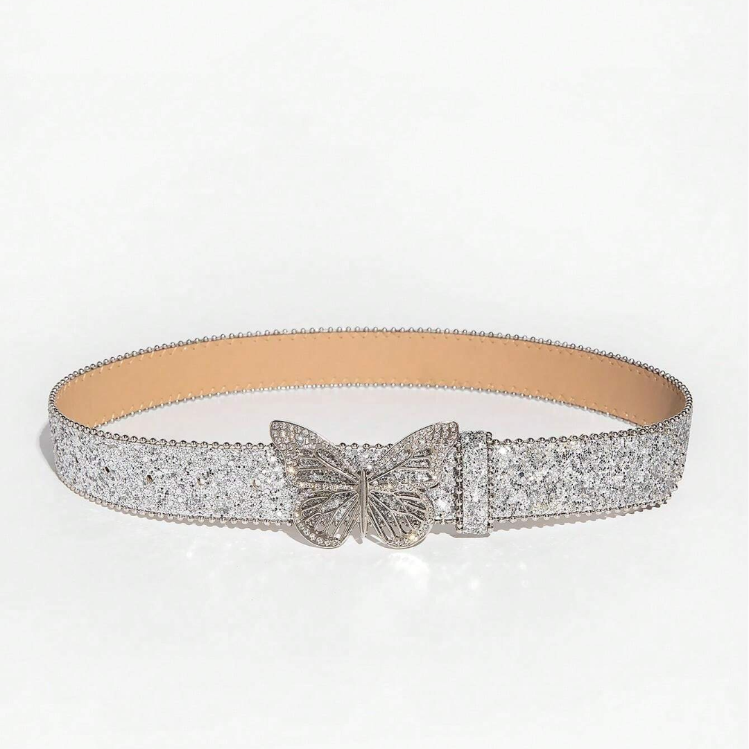 Sparkly Rhinestone Buckle Belt