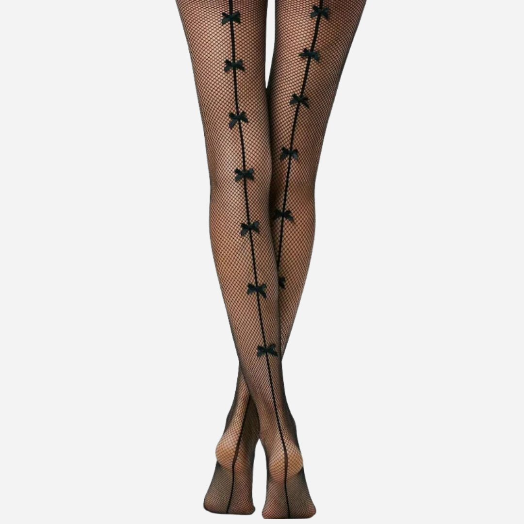 Sheer Bow-Embellished Tights