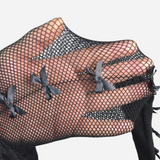 Sheer Bow-Embellished Tights