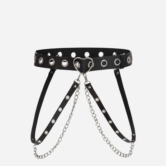 Harnais de ceinture chaîne cœur