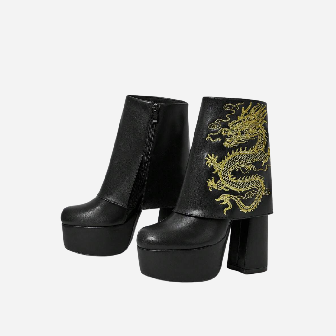 Dragon Ankle Boots